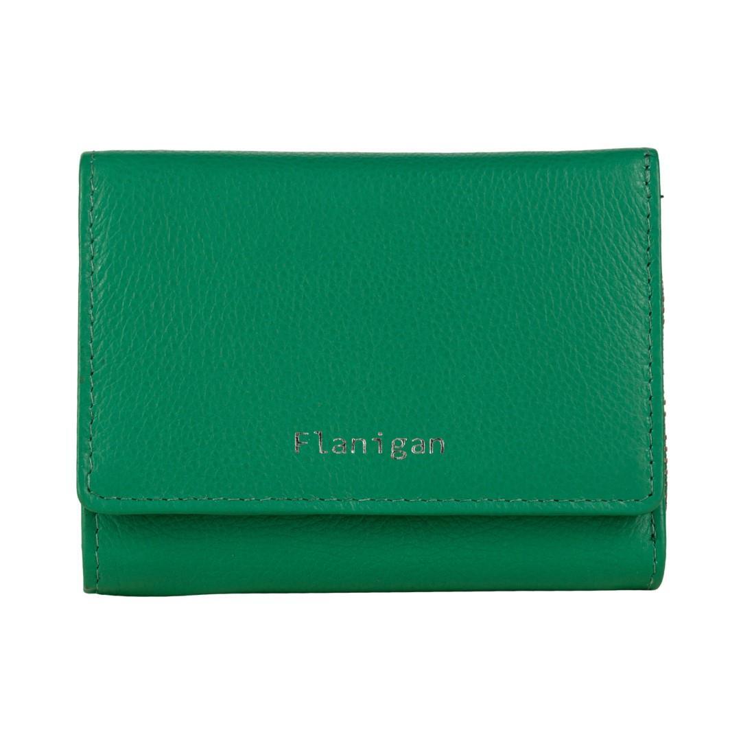 FLANIGAN - Damenbörse Luise Grün Grün von FLANIGAN