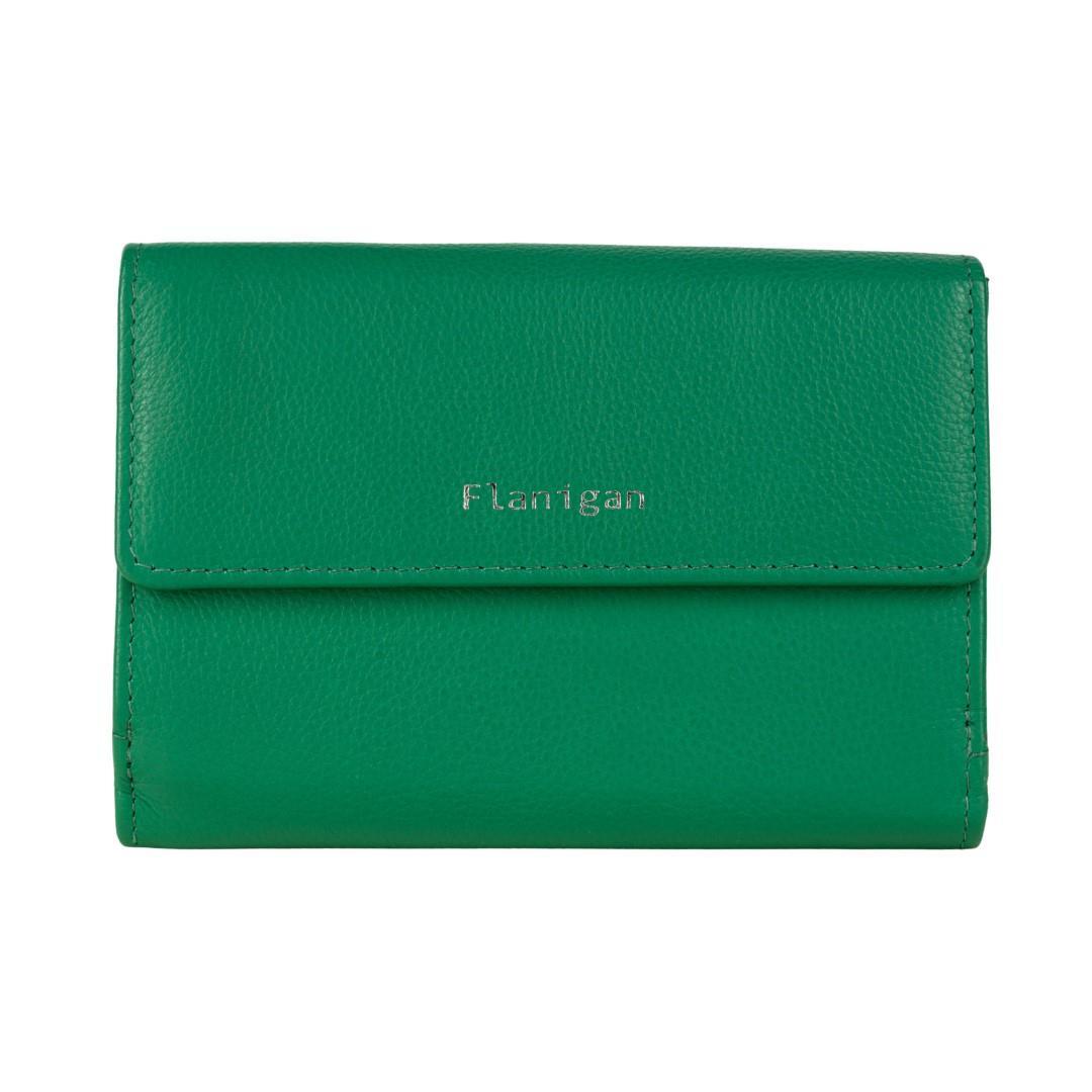 FLANIGAN - Damenbörse Luise Grün Grün von FLANIGAN