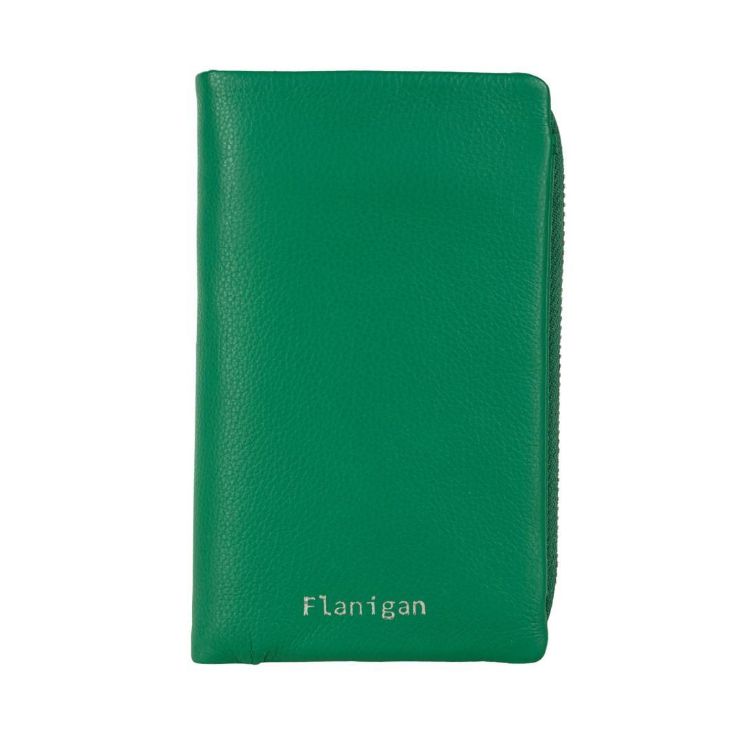 FLANIGAN - Damenbörse Luise Grün Grün von FLANIGAN