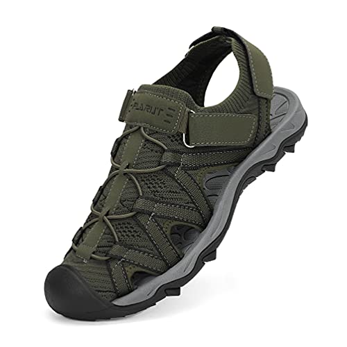 FLARUT Sandalen Herren Outdoorsandalen Sportsandalen Trekkingsandalen Wandersandale(Grün,39) von FLARUT