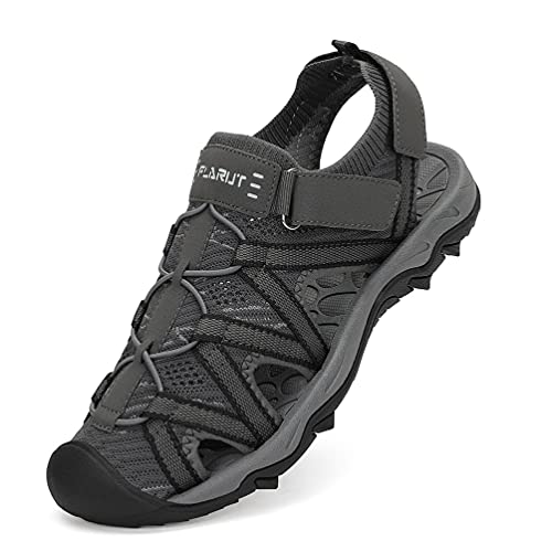 FLARUT Sandalen Herren Outdoorsandalen Sportsandalen Trekkingsandalen Wandersandale(dunkelgrau,39) von FLARUT