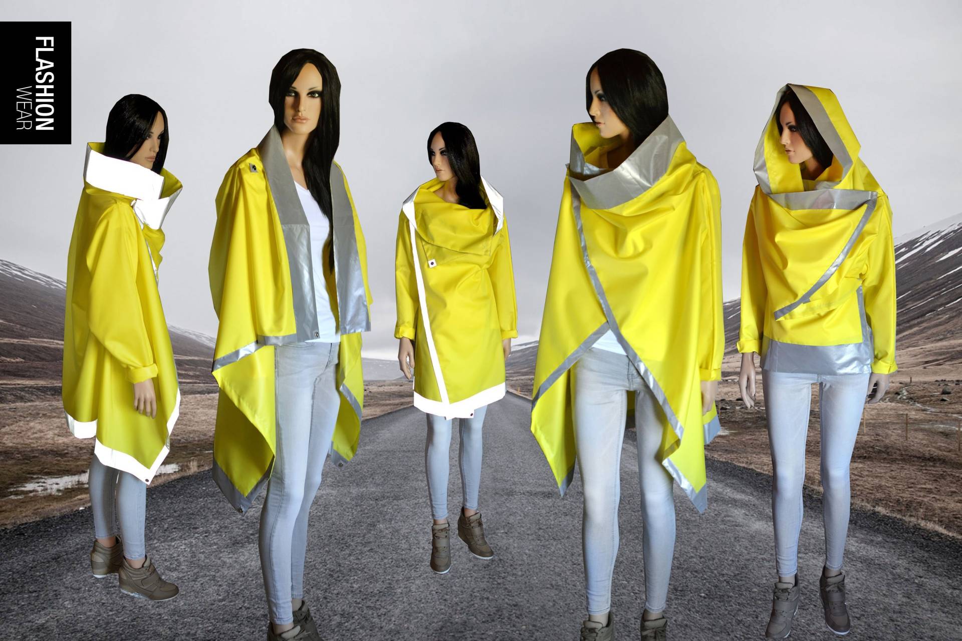 Reflexjacke, Regenjacke, Warnweste Mit Ärmeln. Übergroßer Radsport-Hoodie, Cardigan Für Männer, Frauen. Unisex Geschenk. Outdoor Streetwear von FLASHIONwear