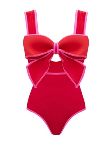 FLAXMAKER Frauen Bogen dekoriert EIN Stück Badeanzug von FLAXMAKER