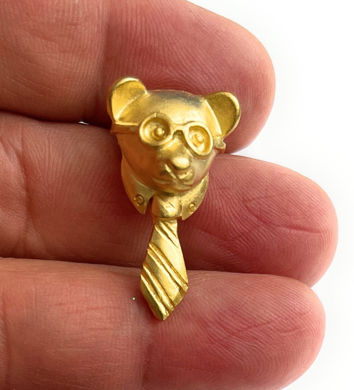 Bär Mit Krawatte Und Brille Reversnadel Tack Pin/P49 von FLEAMARKETCAVE2