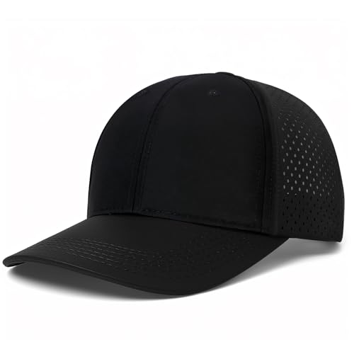 FLEERNIO Kappe Herren, Damen Cap, Basecap Herren, SPORTLICHE Baseballkappe AUS 100% Polyester, SCHWARZ, IDEAL FÜR Sport, Alltag UND Events, ATMUNGSAKTIVES Material von FLEERNIO