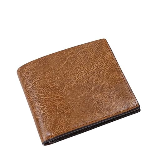 FLETUTE Geldbörse für Herren, schmale Geldbörse für Herren, Ridge Wallets für Herren (Khaki), gelb, Luxuriös von FLETUTE