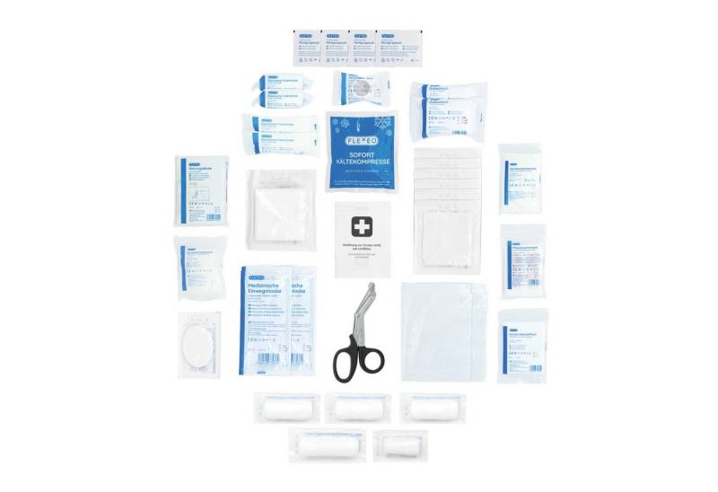 FLEXEO Erste-Hilfe-Koffer Nachfüllset DIN 13157, (66 St), Verbandsmaterial zum Auffüllen des Notfallkoffers von FLEXEO