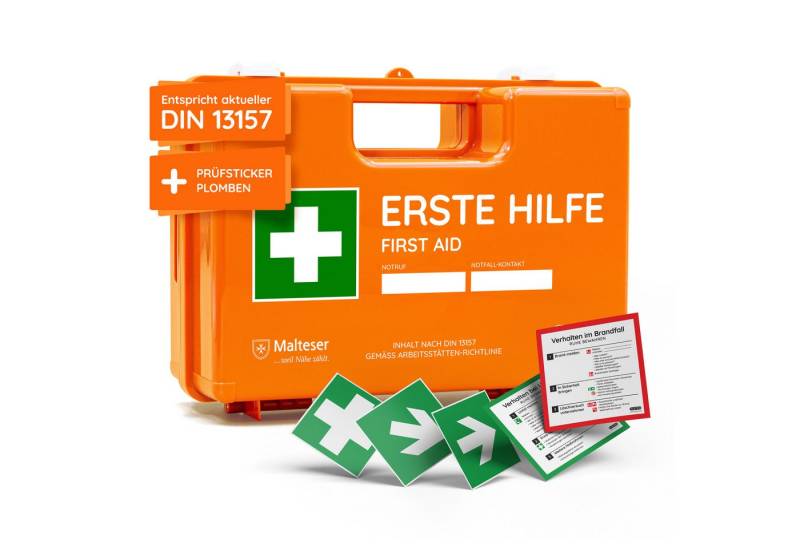FLEXEO Erste-Hilfe-Koffer DIN 13157, (1 St), Verbandkasten für Betriebe, Büros und Zuhause von FLEXEO