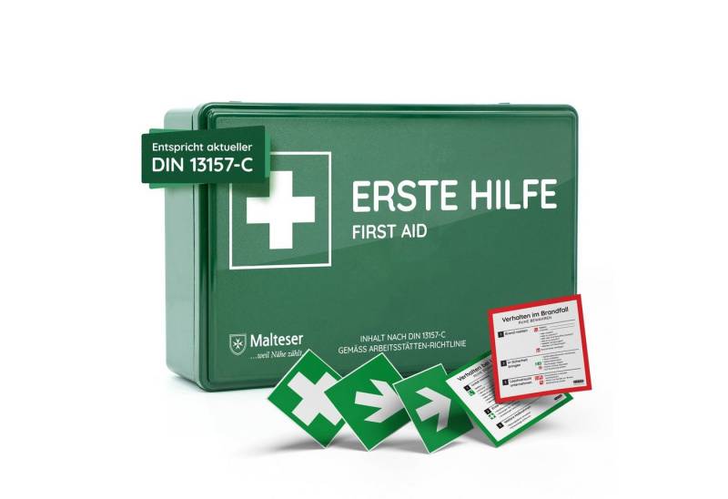 FLEXEO Erste-Hilfe-Koffer DIN 13157, (1 St), Betriebsverbandkasten inkl. Wandhalterung, grün FLEXEO Erste-Hilfe-Koffer DIN 13157, (1 St), Betriebsverbandkasten inkl. Wandhalterung, grün von FLEXEO