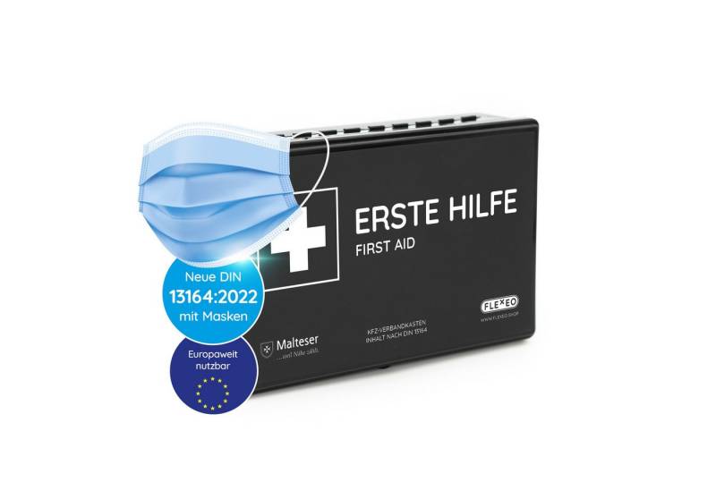 FLEXEO KFZ-Verbandkasten DIN 13164:2022, (1 St), Erste-Hilfe-Koffer für Auto, PKW, Motorrad FLEXEO KFZ-Verbandkasten DIN 13164:2022, (1 St), Erste-Hilfe-Koffer für Auto, PKW, Motorrad von FLEXEO