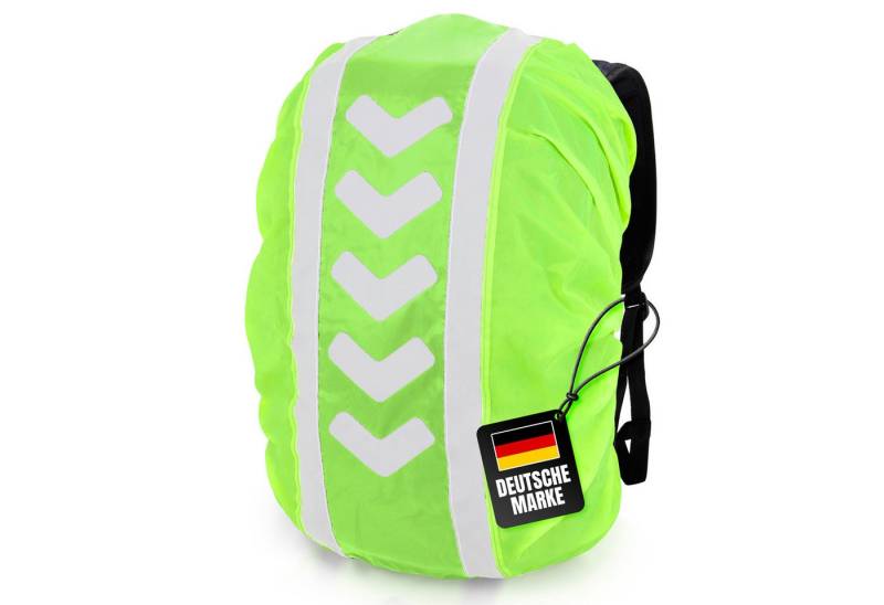 FLEXEO Rucksack-Regenschutz mit Reflexstreifen 40-55 Liter (1-St), Reflektorüberzug für Rucksäcke, wasserabweisende Regenschutzhülle von FLEXEO