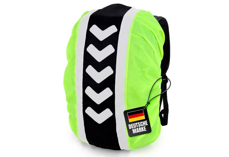 FLEXEO Rucksack-Regenschutz mit Reflexstreifen 40-55 Liter (1-St), Reflektorüberzug für Rucksäcke, wasserabweisende Regenschutzhülle von FLEXEO