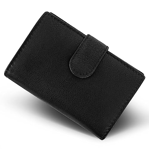 FLEXIBILITE® Kreditkartenetui Herren Echt Leder - 12,5 x 8,5 x 3,0 cm (BxHxT) mit RFID - Scheckkartenetui - Kreditkartenhülle - Kartenetui Herren - Fahrzeugschein Hülle - Ausweishülle - ca. 50 g von FLEXIBILITE