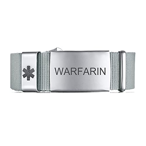 FLHEART Personalisiertes medizinisches Alarmarmband für Herren Damen | Individuell Sport Nylon Armband mit Edelstahl Notfall medizinische ID Tag Armbänder wasserdicht einstellbar 7.1"-8.1" von FLHEART