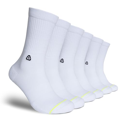 FLINCK Essentials Weiß Sportsocken – Nahtlos & Atmungsaktiv | Für intensive Workouts | Unisex | Größe 42-44 (L) | 3 Paar von FLINCK