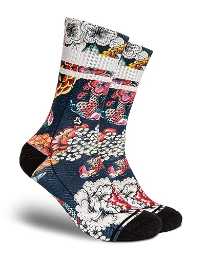 FLINCK Socken KOI - Crossfit-Socken, Laufsocken, Fitness-Socken, Fahrradsocken mit nahtlosem Zehenverschluss (36-38) von FLINCK