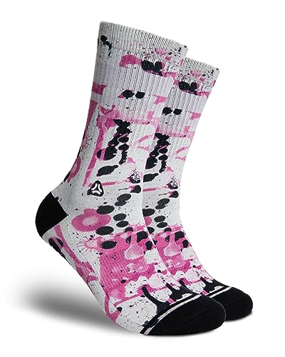 FLINCK Socken Pink Glow 1 Paar - Crossfit-Socken, Laufsocken, Fitness-Socken, Fahrradsocken mit nahtlosem Zehenverschluss (36-38) von FLINCK