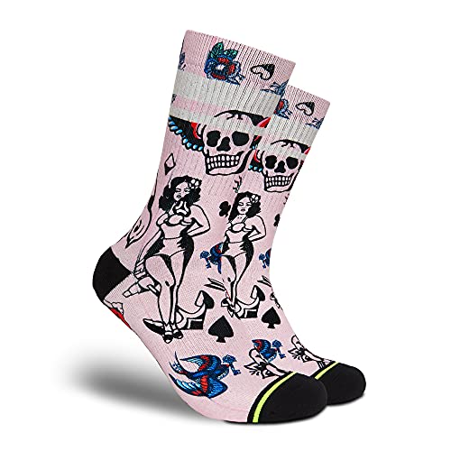 FLINCK Sportsocken Jokers Ink 1 paar - Crossfit-Socken, Laufsocken, Fitness-Socken, Fahrradsocken mit nahtlosem Zehenverschluss (36-38) von FLINCK