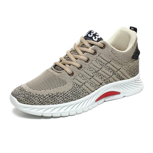 FLIOZY Herren Elevator Sneaker – 6 cm Unsichtbare Erhöhung, Leichte und Atmungsaktive Sportschuhe mit Rutschfester Sohle, Versteckte Erhöhung für Alltag und Freizeit Braun 45 EU FLIOZY Herren Elevator Sneaker – 6 cm Unsichtbare Erhöhung, Leichte und Atmungsaktive Sportschuhe mit Rutschfester Sohle, Versteckte Erhöhung für Alltag und Freizeit Braun 45 EU von FLIOZY