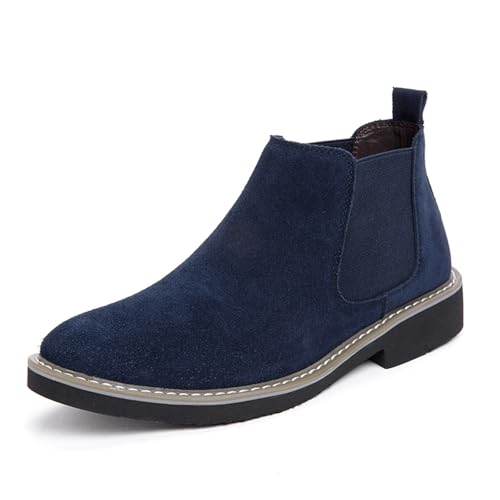 Herren und Damen Höhe Erhöhende Chelsea Boots - 28 cm Unsichtbarer Absatz, Wildleder Slip-On Elevator Stiefeletten, Bequeme Elegante Schuhe für Freizeit und Büro von FLIOZY