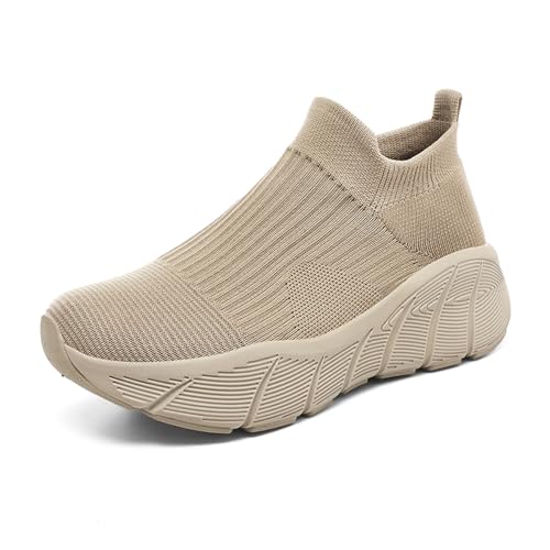 Sneaker Damen Running Sportschuhe Lauf Atmung für Fashion und Sneakers Bequeme Leicht Tennis Outdoor Fitness Gym Jogging Schuhe Walkingschuhe Schlupfschuhe mit Orthopädischer Sohle 36-44 von FLIOZY