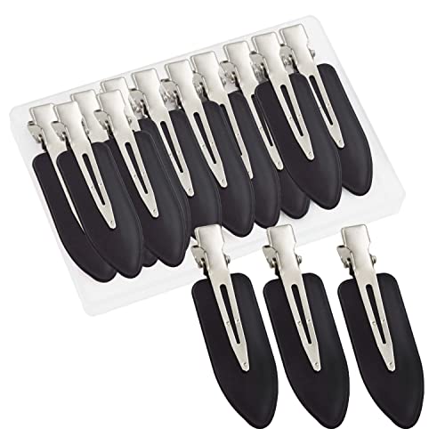 20 Stück Makeup-Haarclips keine Falten Haarklemmen Damen keine Biegung Haar Lockenstifte (Schwarz) von FLIRTARE