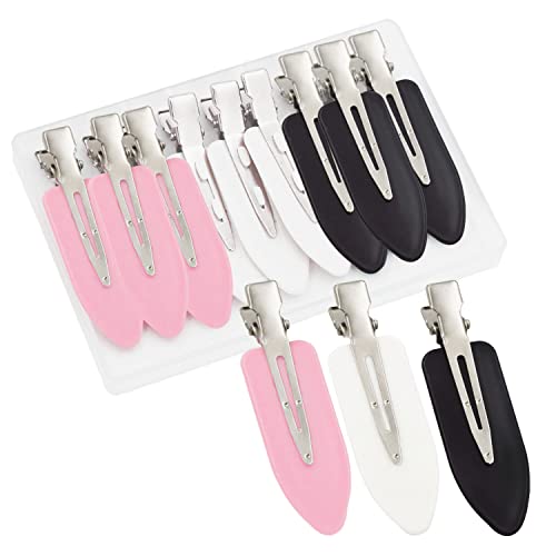 20 Stück Makeup-Haarclips keine Falten Haarklemmen Damen keine Biegung Haar Lockenstifte (Schwarz/Rosa/Weiß) von FLIRTARE