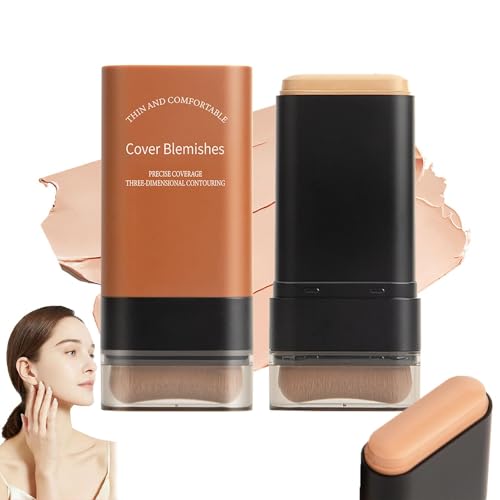2025 Korean Hydrating Lightweight Foundation Stick with Built-In Brush, Flawless Eraser Foundation Stick, Full Coverage & Waterproof Longwear Makeup for Natural Skin Tone (04#) von FLLUOUZH