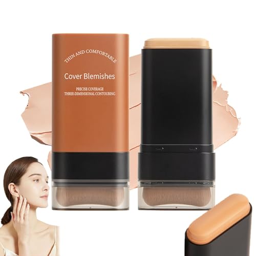 2025 Korean Hydrating Lightweight Foundation Stick with Built-In Brush, Flawless Eraser Foundation Stick, Full Coverage & Waterproof Longwear Makeup for Natural Skin Tone (05#) von FLLUOUZH