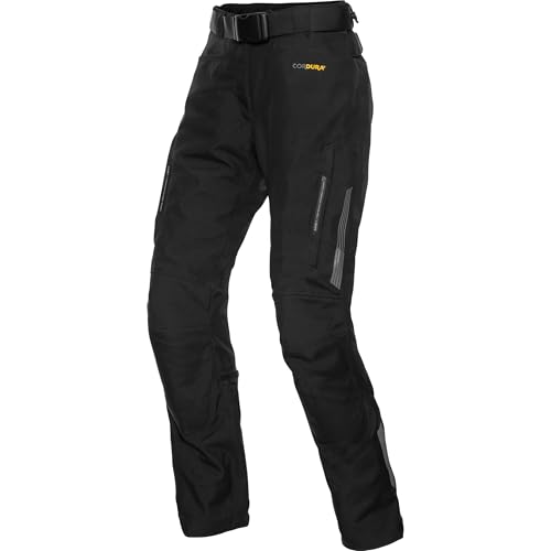 FLM Damen Touren Textilhose 3.0 Motorradhose mit Protektoren Wasserdicht und Atmungsaktiv, Thermohose Herausnehmbar schwarz XXL (kurz) von FLM
