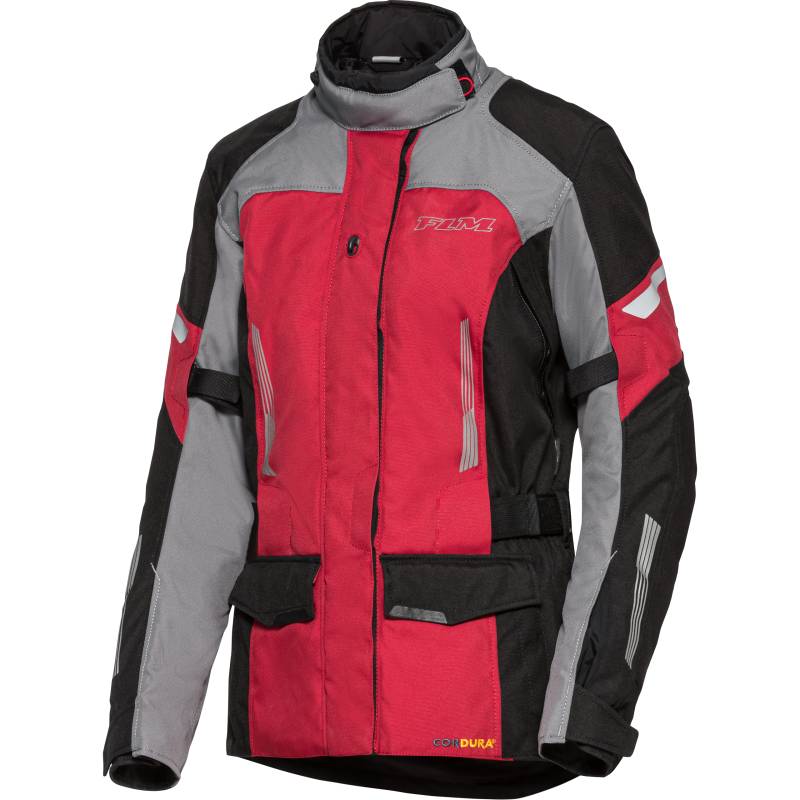 FLM FLM Damen Touren Textiljacke 3.0 schwarz/grau/rot XL DamenrotXL - Motorradbekleidung - Motorradjacken von FLM