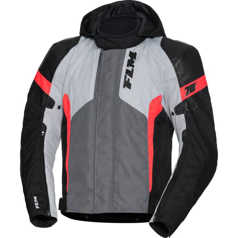 FLM FLM Fuel WP Textiljacke grau/rot XXL HerrenrotXXL - Motorradbekleidung - Herren Motorradbekleidung von FLM