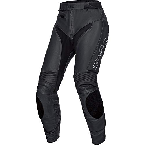 FLM Kombihose Lederkombi Motorradhose mit Protektoren Sports Leder Kombihose 2.2 schwarz/Silber 50, Herren, Sportler, Ganzjährig von FLM