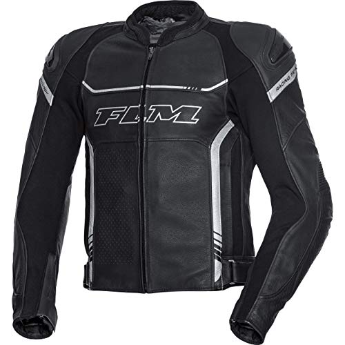 FLM Kombijacke Lederkombi Motorradjacke m. Protektoren Sports Leder Kombijacke 2.2 schwarz/Silber 50, Herren, Sportler, Ganzjährig von FLM