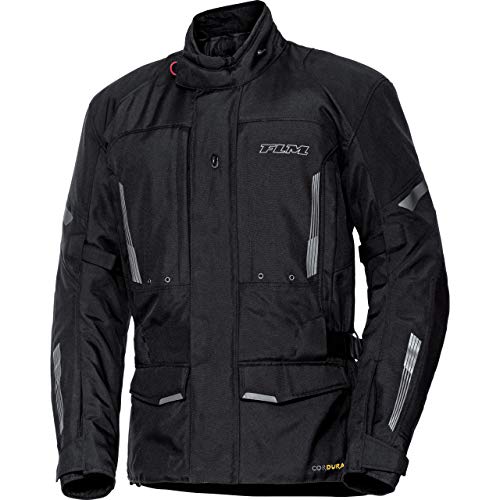 FLM Motorradjacke mit Protektoren Motorrad Jacke Touren Textiljacke 3.0 schwarz XL, Herren, Tourer, Ganzjährig von FLM