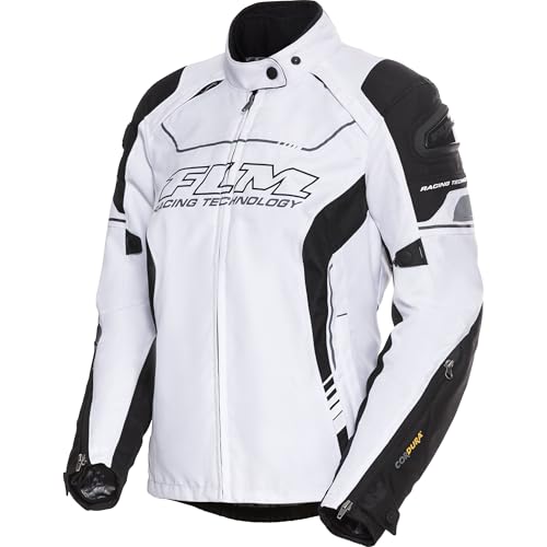 FLM Octane Damen Textiljacke - Wind- & wasserdicht - Atmungsaktiv - 600D Cordura - Reflektoren - Airbag-ge von FLM