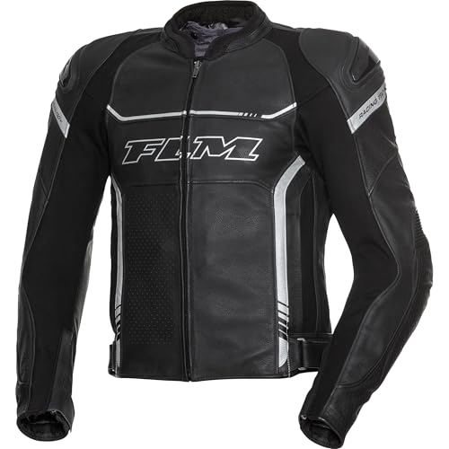 FLM Sports Leder Kombijacke 2.2 – Rindsleder – Herausnehmbarer Thermo-Liner – 360°-Reißverschluss – Schwarz von FLM