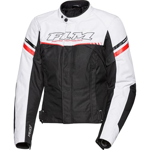 FLM Traction Damen Textiljacke – Atmungsaktiv & Wasserdicht – Mit Protektoren – Verstellbare Passform – 600d Polyester von FLM