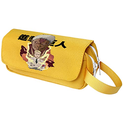 FLOATING Attack On Ti-tan Large Capacity Pencil Case, Cartoon Anime Double Zipper Pencil Case, Large Capacity Kids Pencil Cases-21 * 11 * 7cm||Multicolor 9 von FLOATING