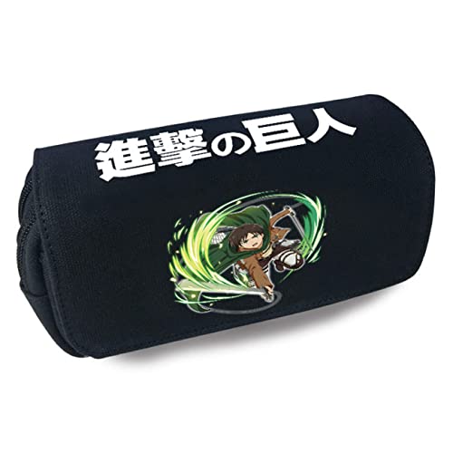 FLOATING Attack On Ti-tan Pen Case, Large Capacity Anime Pencil Case, Double Layers Pencil Case for Kids-20x10x7.5cm||Multicolor 10 von FLOATING