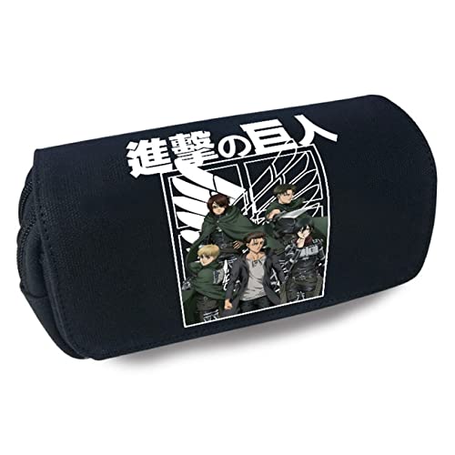 FLOATING Attack On Ti-tan Pen Case, Large Capacity Anime Pencil Case, Double Layers Pencil Case for Kids-20x10x7.5cm||Multicolor 15 von FLOATING