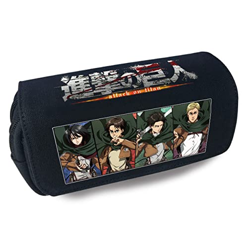 FLOATING Attack On Ti-tan Pen Case, Large Capacity Anime Pencil Case, Double Layers Pencil Case for Kids-20x10x7.5cm||Multicolor 6 von FLOATING