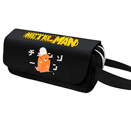 FLOATING Chains-aw Man Anime Schlampermäppchen, Doppelreißverschlüsse Federtasche, Kinder Stiftetaschen Beutelhalter Federmäppchen für Kinder Schulbedarf-20 * 10 * 6cm||Multicolor 10 von FLOATING