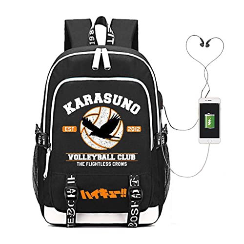 FLOATING Haiky-uu!! Rücksack für Kinder, Laptop Schulranzen mit USB-Ladeanschluss, Teens Leichtgewicht Schulrucksack-E||1 Piece von FLOATING