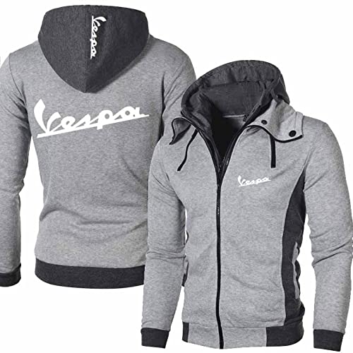 FLOATING Hoodie Herren Kapuzenjacke V.e.s.p.a, Zip Sweatjacke Hoodie Slim Fit, Wandern Laufen Outdoor-Sportarten Kapuzenjacke-Light Gray||XL von FLOATING