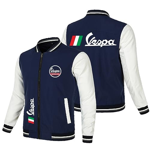 FLOATING Jacken Herren V.e.s.p.a, Atmungsaktiv Langarm Jacke Übergangsjacke mit Zipper, Herbst Frühling Bikerjacke für Unisex-Blue||4XL FLOATING Jacken Herren V.e.s.p.a, Atmungsaktiv Langarm Jacke Übergangsjacke mit Zipper, Herbst Frühling Bikerjacke für Unisex-Blue||4XL von FLOATING