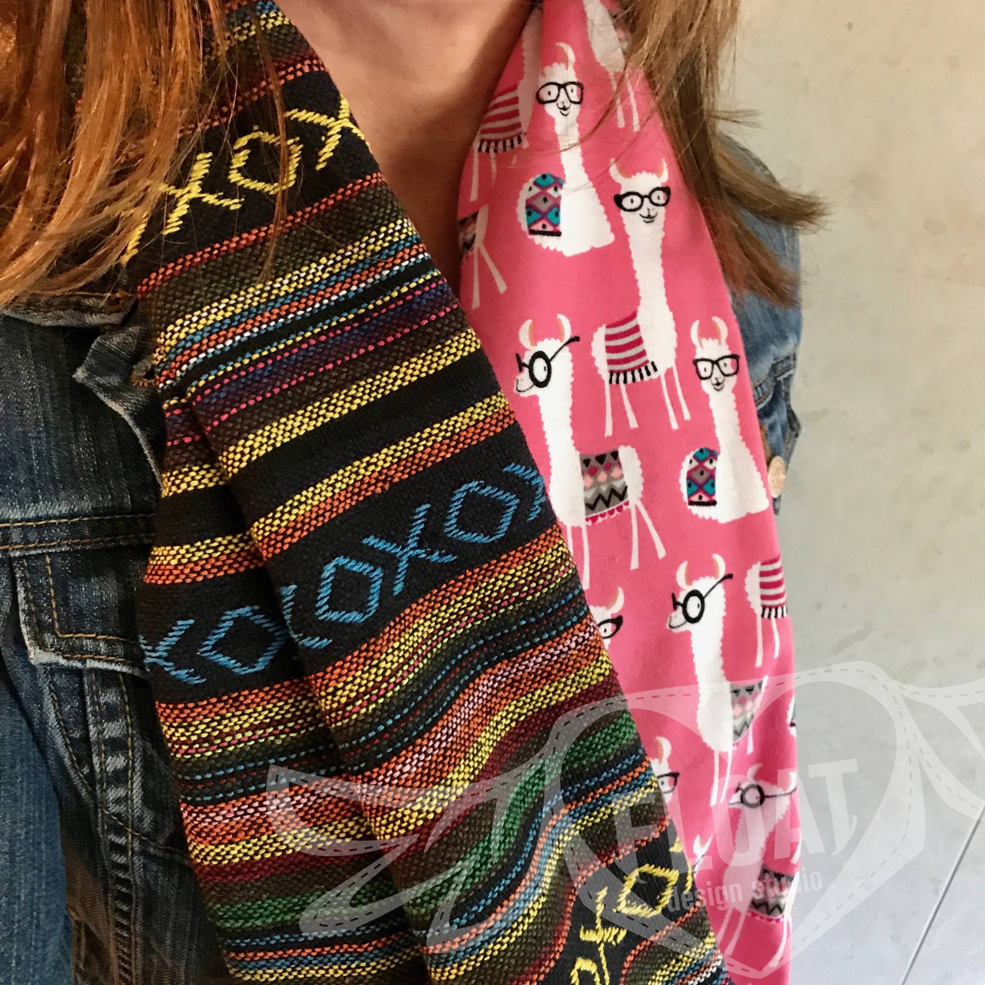 Float's Schal Kollektion .."Llama Keep Ya Warm" Wende Infinity Schal, #lama, #infinity, #schal von FLOATdesignstudio