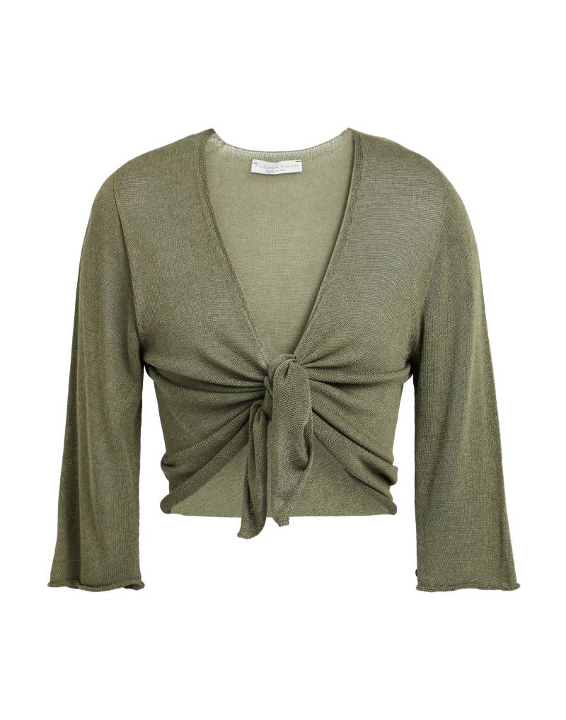 FLORA FEDI Strickjacke Damen Militärgrün von FLORA FEDI