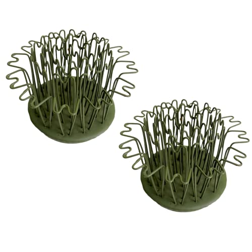 Floral Genius 2er Set – 6,4 cm Original blaues Band Metall Runde Haarnadel Halter | Blumenfrosch Kenzan für frische, getrocknete und künstliche Blumen | Flexible rostfreie Messingnadeln für einfaches Arrangieren | USA hergestellt Floral Genius 2er Set – 6,4 cm Original blaues Band Metall Runde Haarnadel Halter | Blumenfrosch Kenzan für frische, getrocknete und künstliche Blumen | Flexible rostfreie Messingnadeln für einfaches Arrangieren | USA hergestellt von FLORALGENIUS