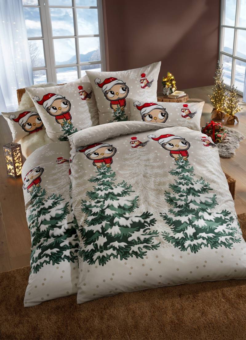 Soft-Biber Bettwäsche-Garnitur, Größe 112 (80x80 cm + 135x200 cm), Multicolor von FLORELLA